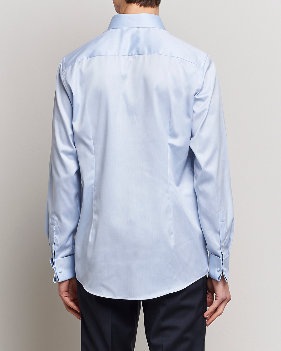Men | Shirts | Eton | Contemporary Fit Shirt Double Cuff Blue