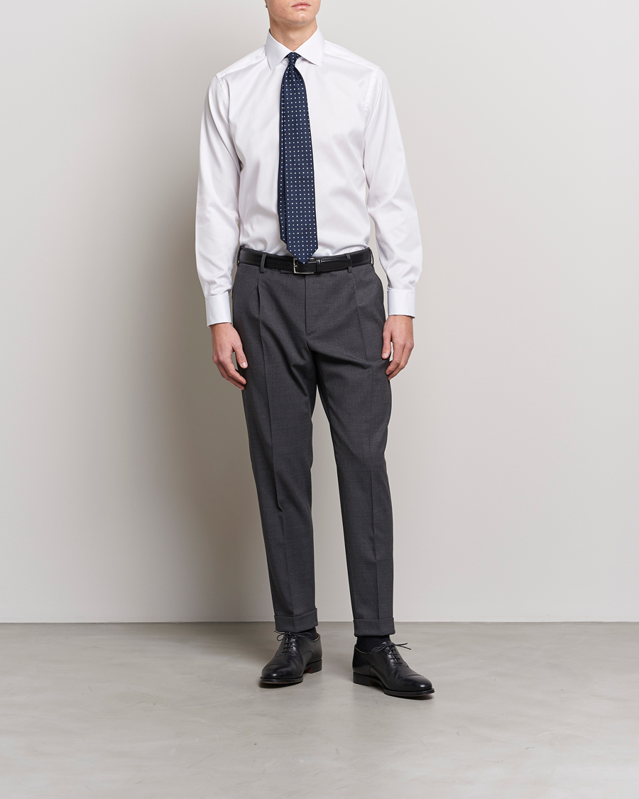 Men |  | Eton | Slim Fit Shirt Double Cuff White