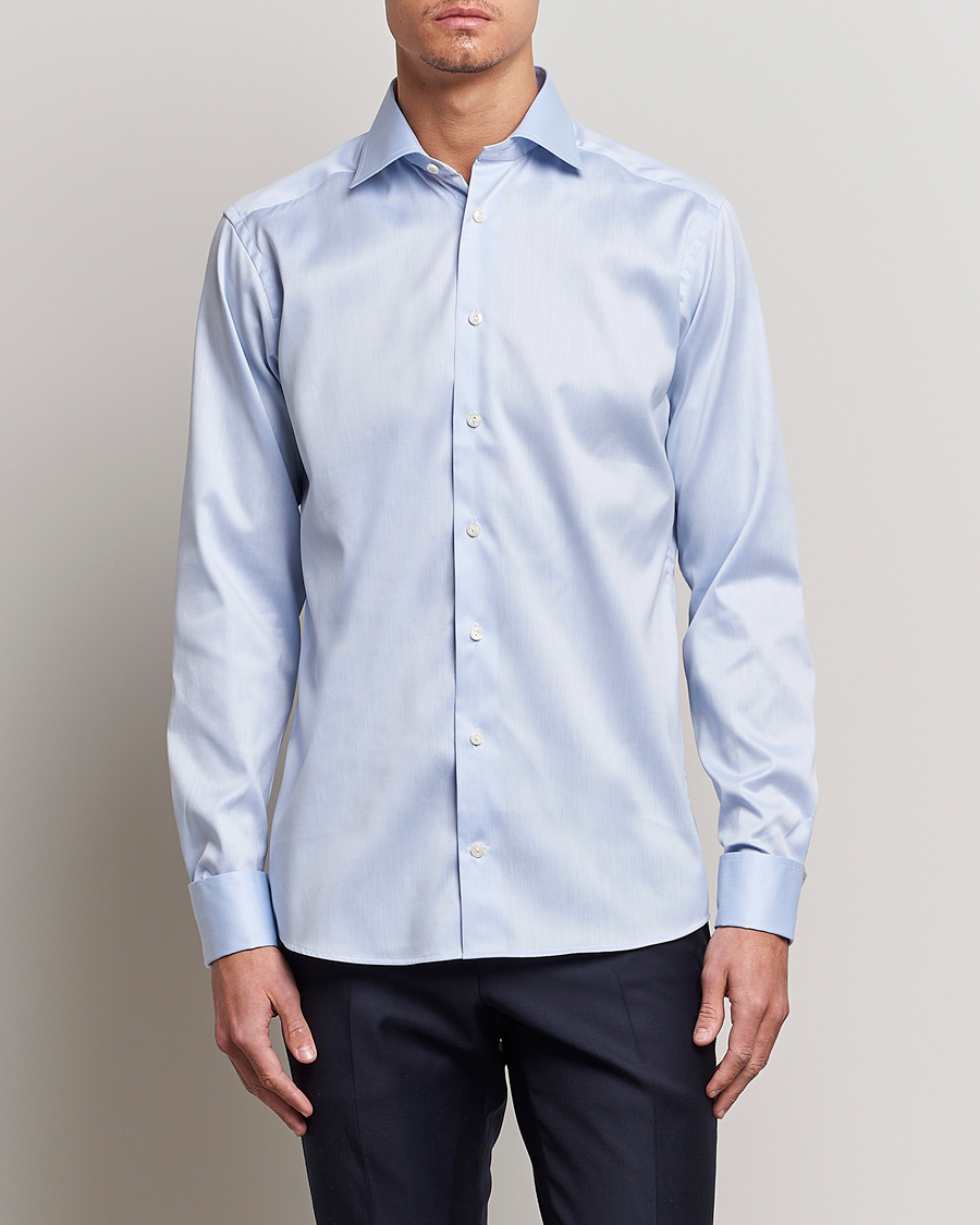 Men | Shirts | Eton | Slim Fit Shirt Double Cuff Blue