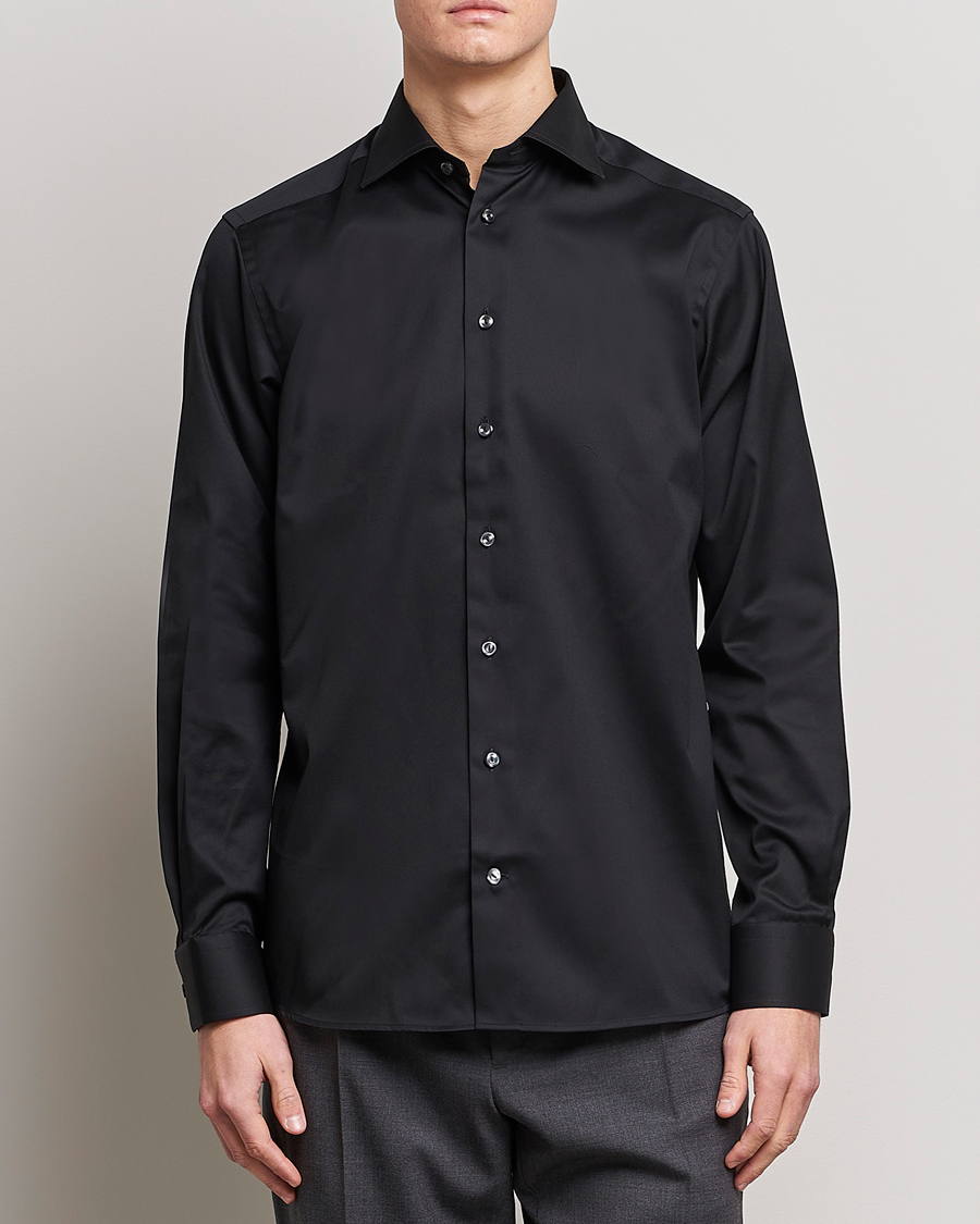 Men | Shirts | Eton | Contemporary Fit Shirt Black