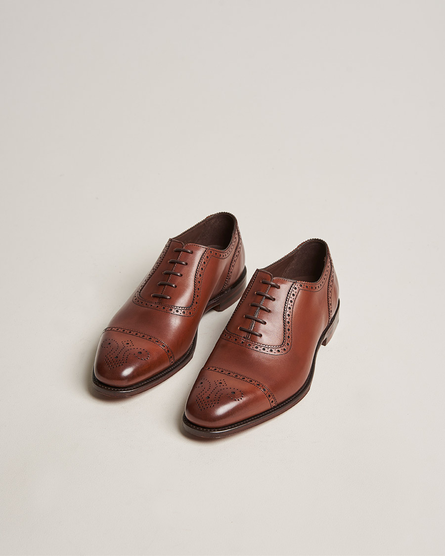 Men | Loake 1880 Strand Brogue Mahogany Burnished Calf | Loake 1880 | Strand Brogue Mahogany Burnished Calf