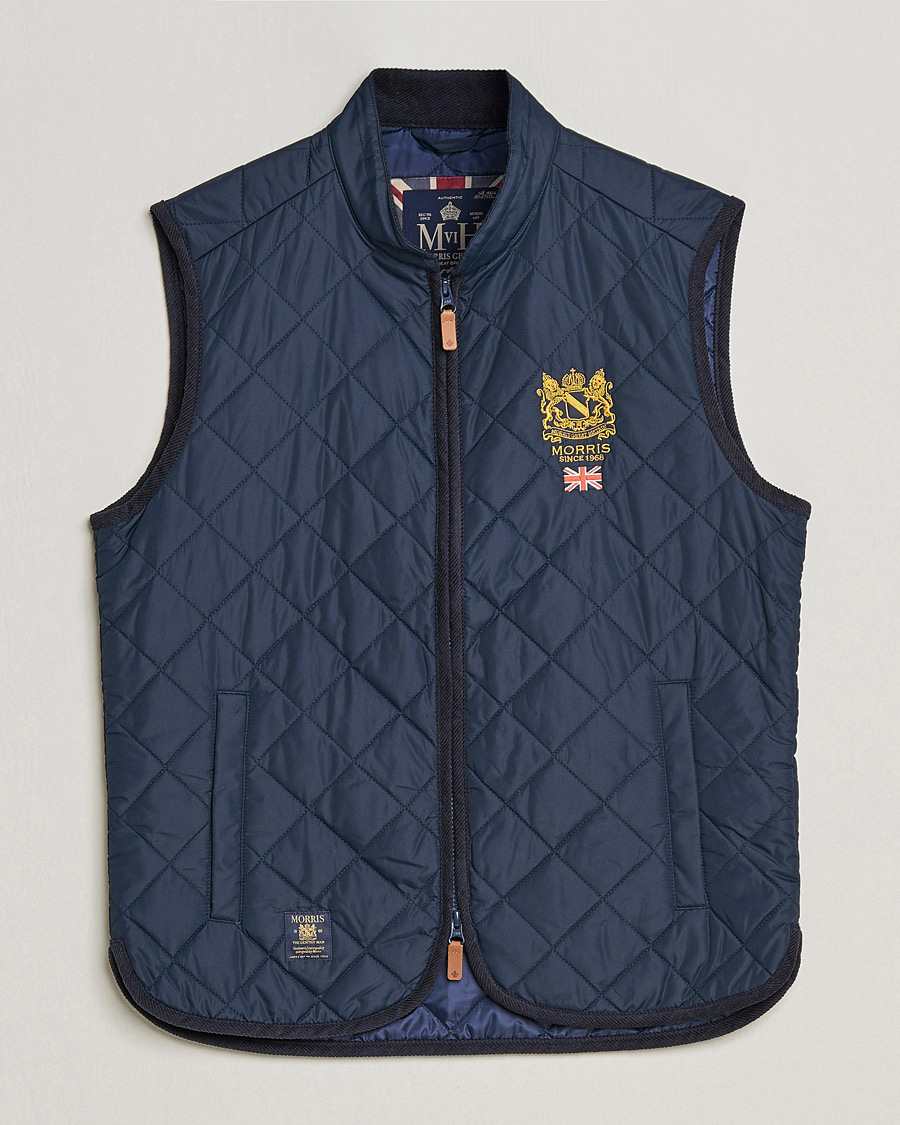 Men | Gilets | Morris | Trenton Quilted Vest Old Blue