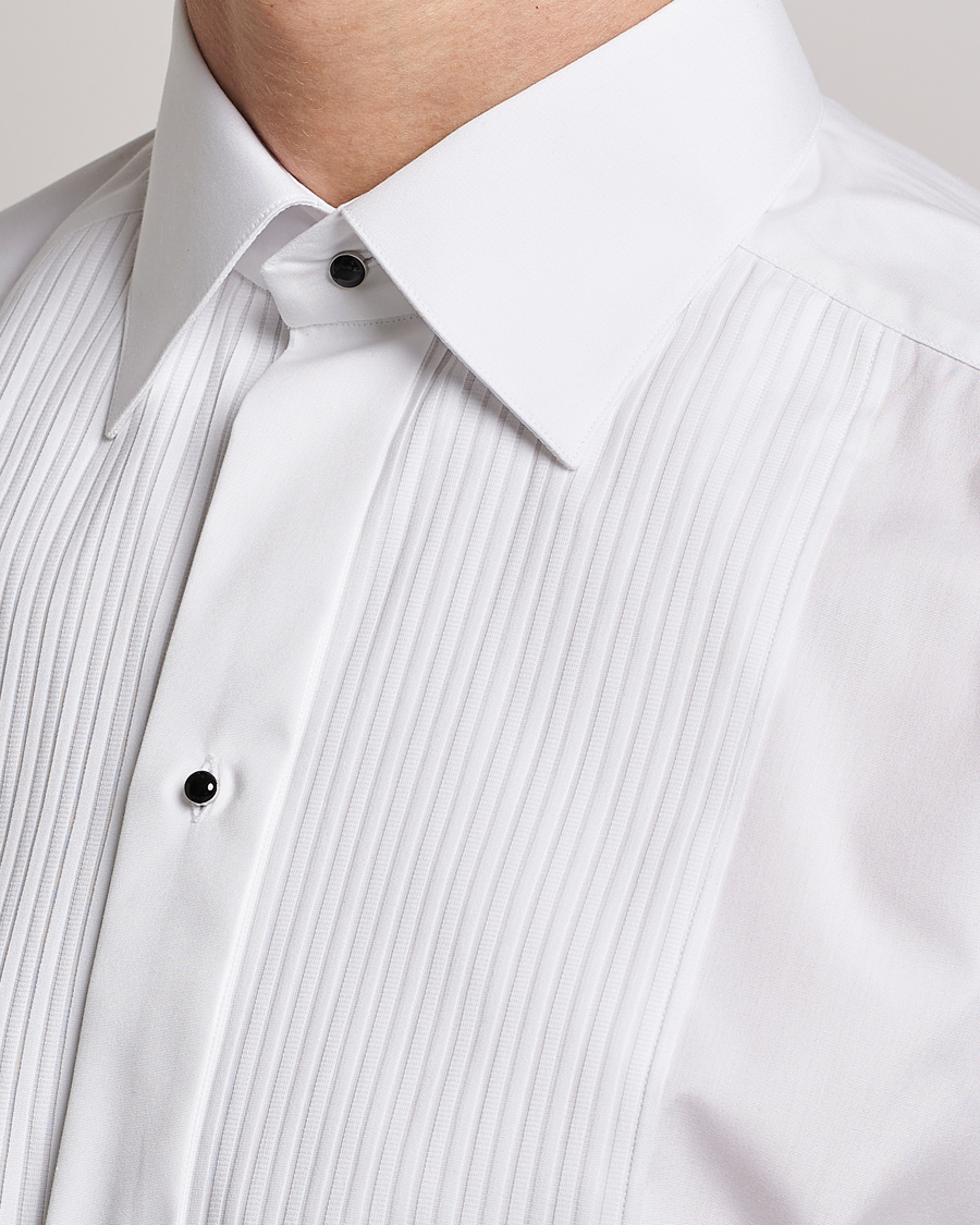 Men | Shirts | Eton | Slim Fit Tuxedo Shirt Black Ribbon White