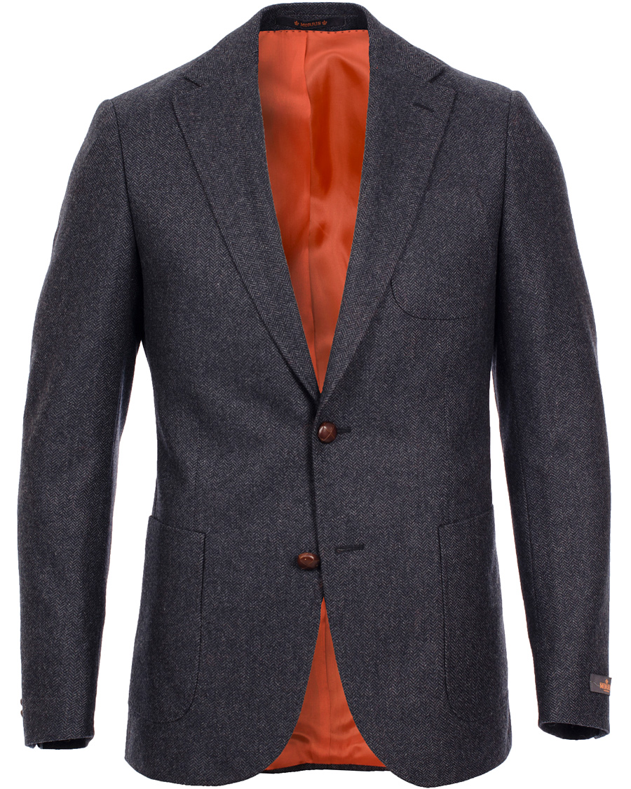 Men | Blazers | Morris | Rodney Herringbone Blazer Navy