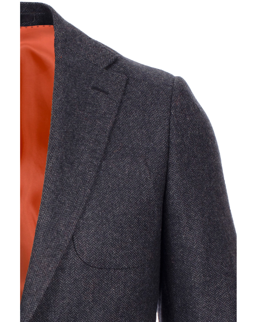 Men | Blazers | Morris | Rodney Herringbone Blazer Navy