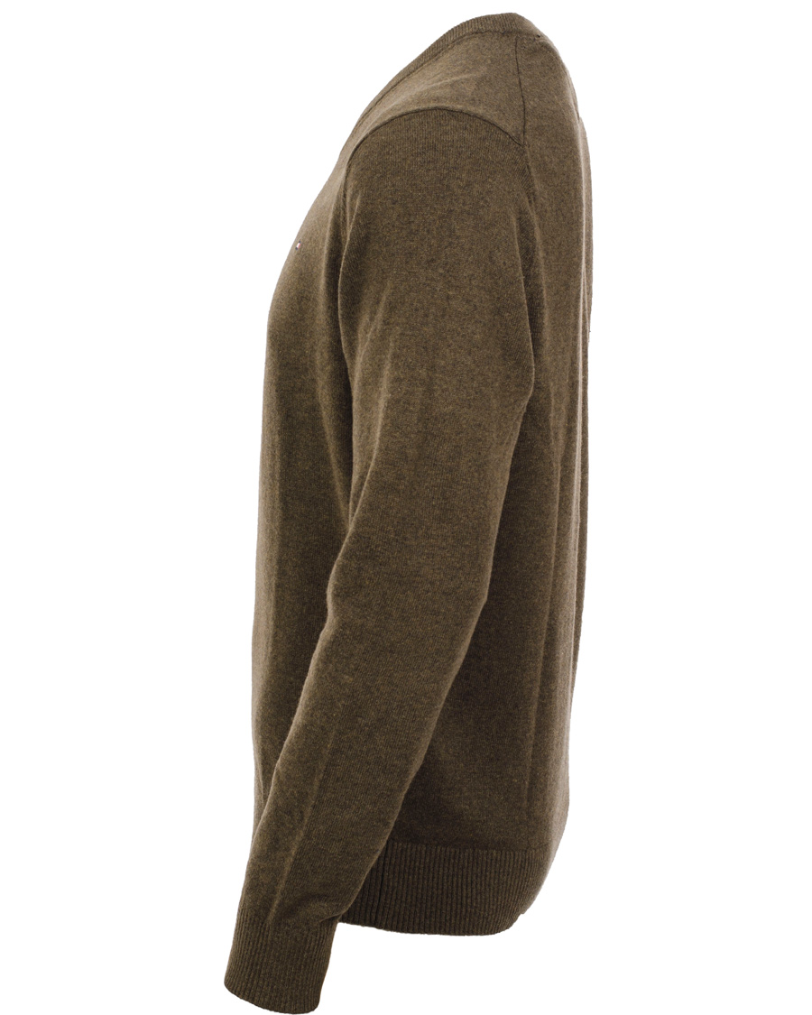 Men | Sweaters & Knitwear | Tommy Hilfiger | Pima Cotton Cashmere V-neck Pullover Beech Green