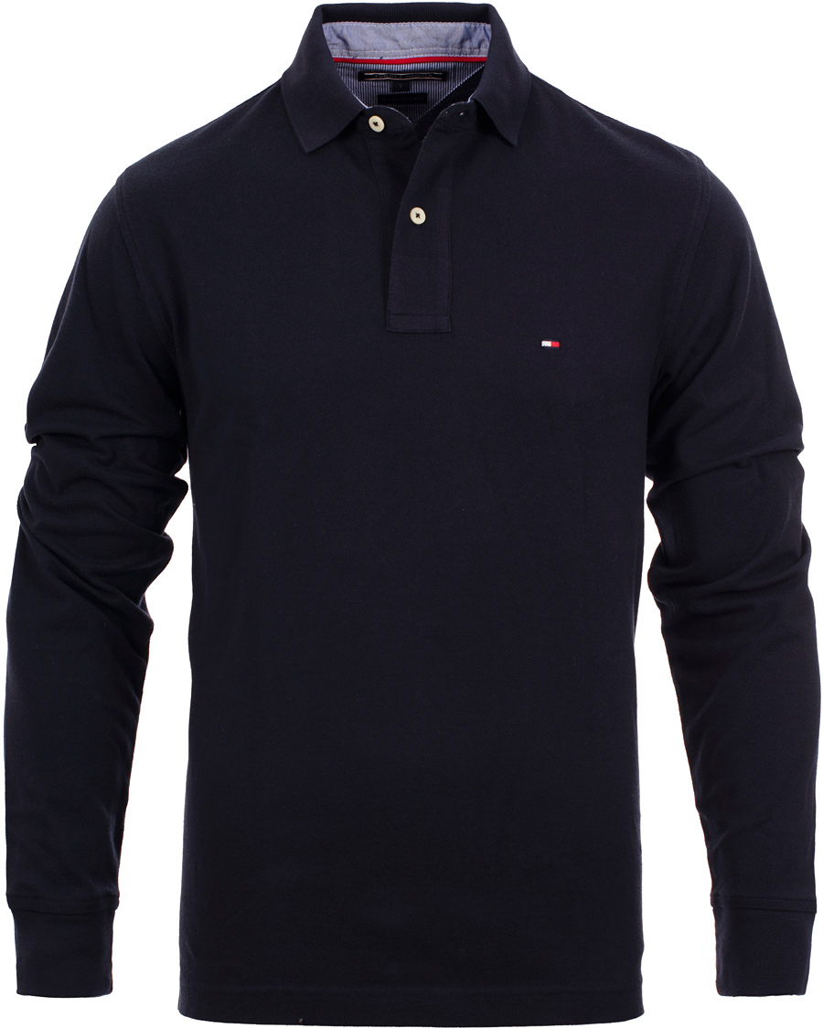 Men | Sweaters & Knitwear | Tommy Hilfiger | New Tommy Long Sleeve Piké Regular Fit Midnight
