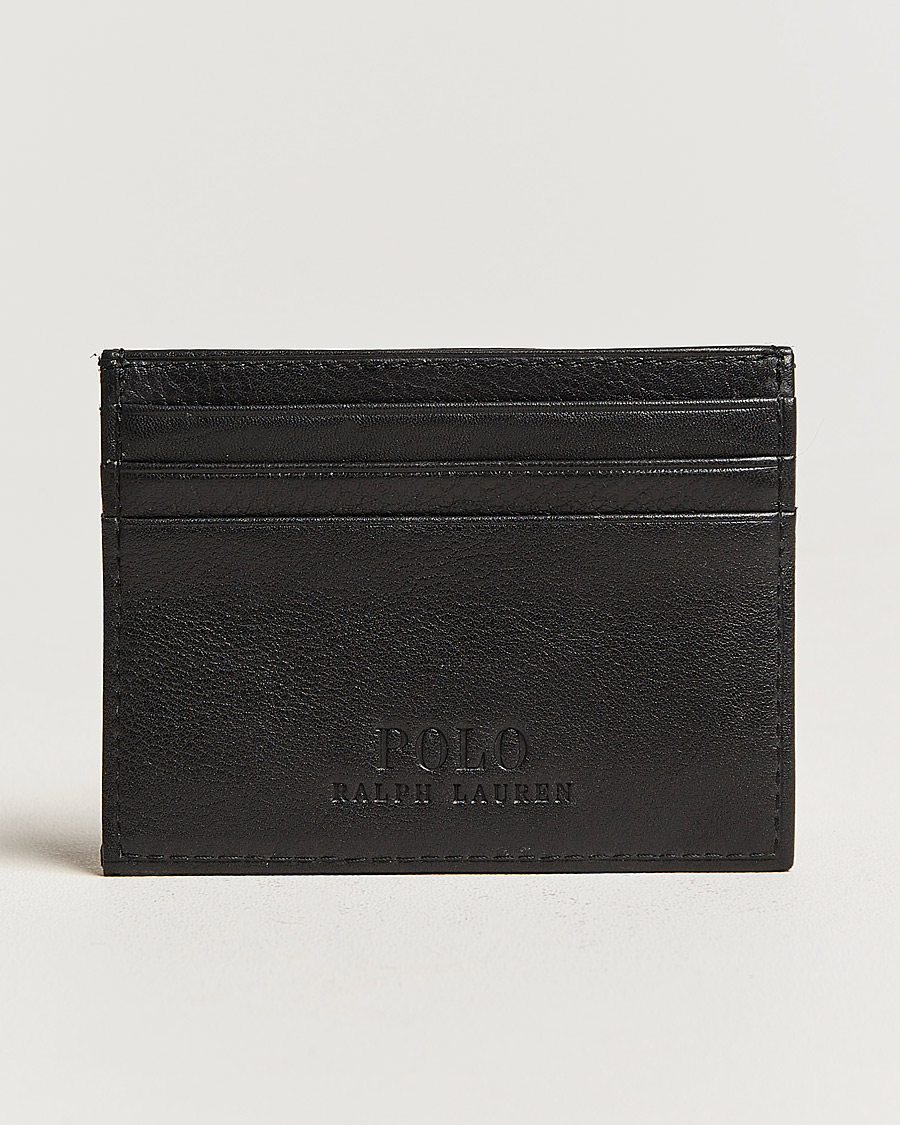 Men |  | Polo Ralph Lauren | Pebble Leather Slim Card Case Black