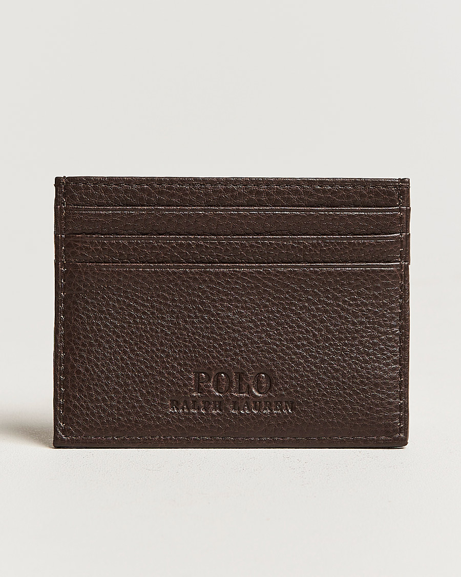 Men |  | Polo Ralph Lauren | Pebble Leather Slim Card Case Brown