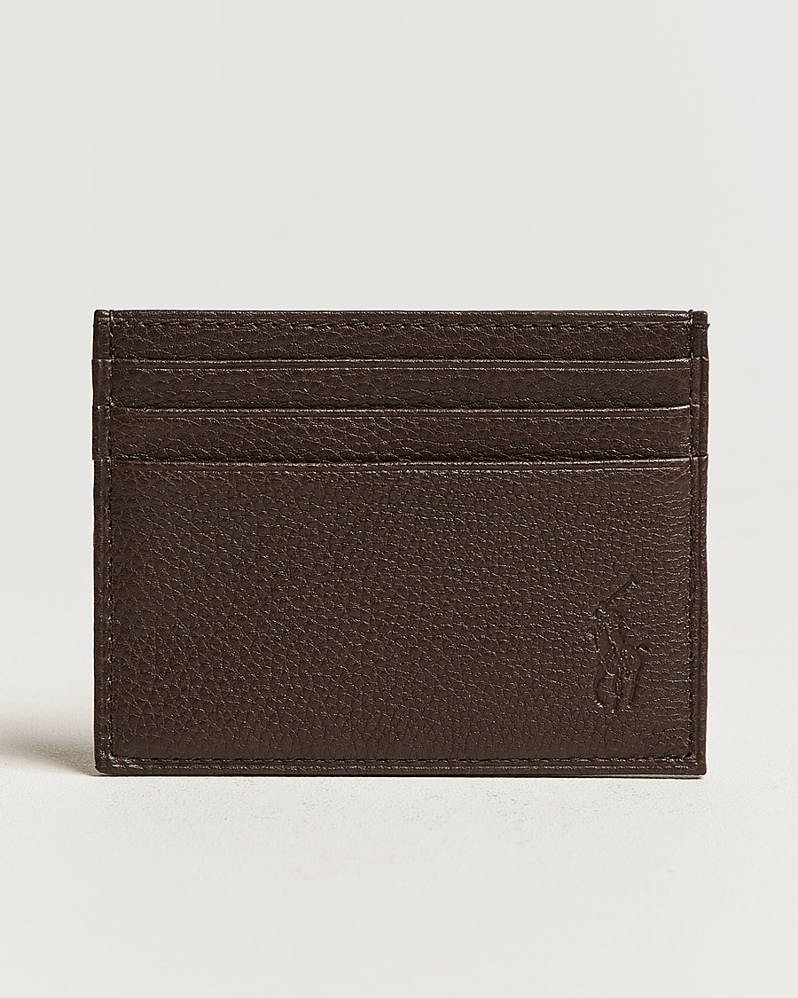 Men |  | Polo Ralph Lauren | Pebble Leather Slim Card Case Brown