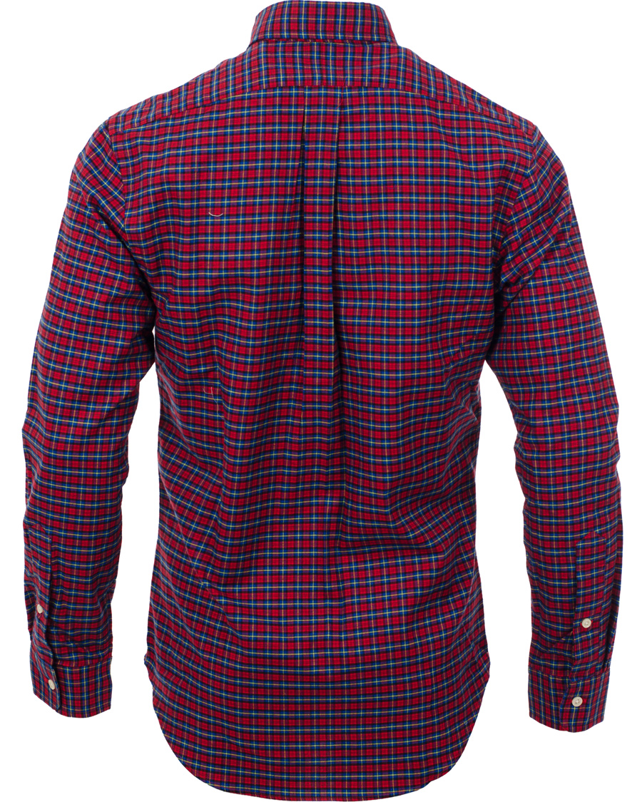 Men |  | Polo Ralph Lauren | Slim Fit Flannel Check Shirt Red/Saphire