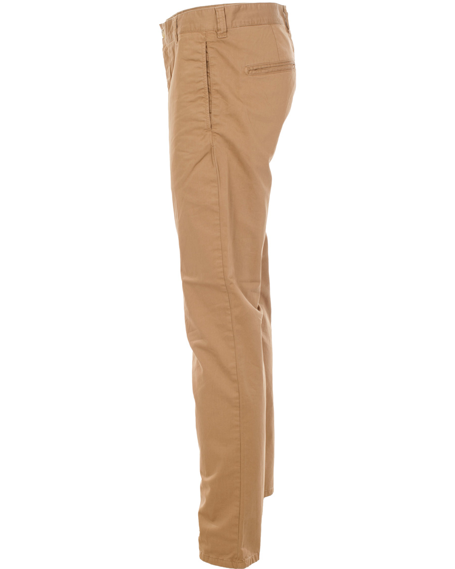 Men | Trousers | Boomerang | Steve Satin Cotton Chinos Teak Brown