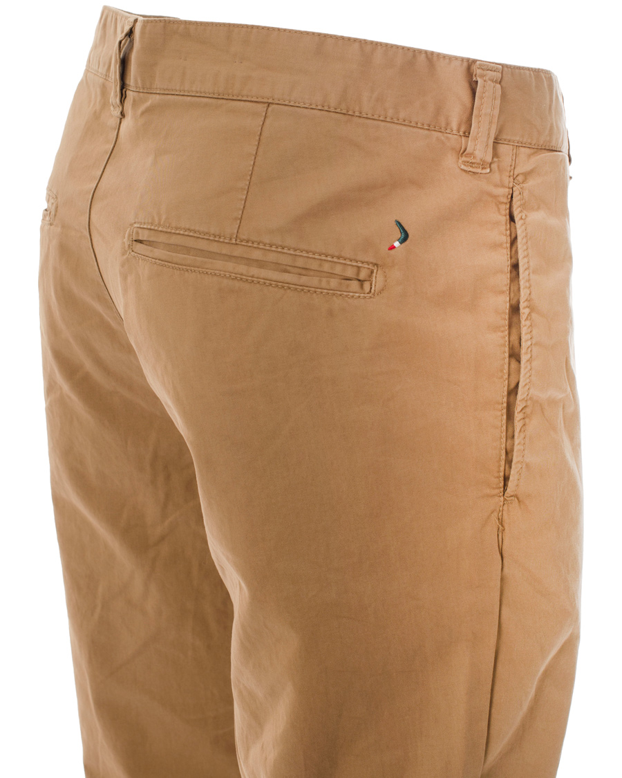 Men | Trousers | Boomerang | Steve Satin Cotton Chinos Teak Brown