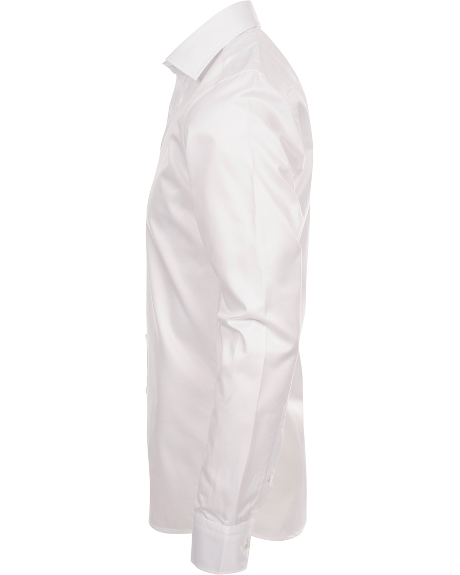 Men | Shirts | Stenströms | Slimline Pin Point Oxford Contrast Shirt White Dot