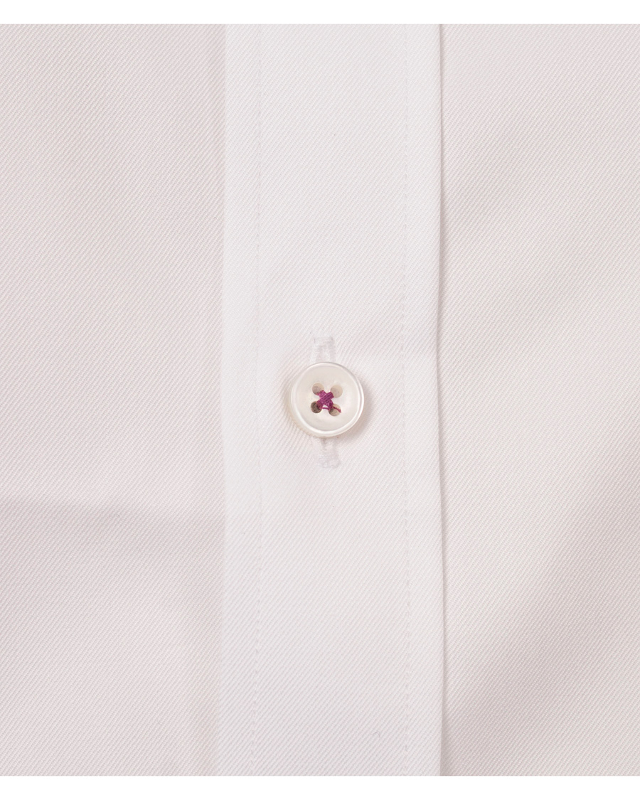 Men | Shirts | Stenströms | Slimline Pin Point Oxford Contrast Shirt White Dot