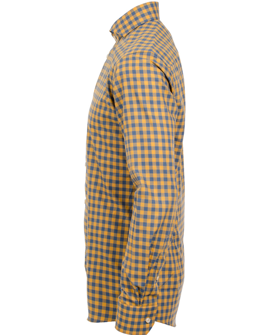 Men | Shirts | Eton | Slim Fit Shirt Red Ribbon Check Mustard Yellow