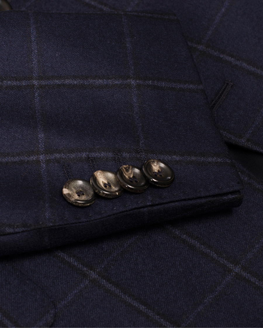 Men | Suits | Oscar Jacobson | Edmund Window Pane Suit Navy