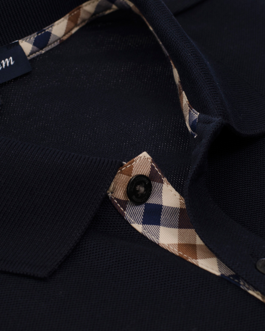 Men | Sweaters & Knitwear | Aquascutum | Long Sleeve Polo Navy