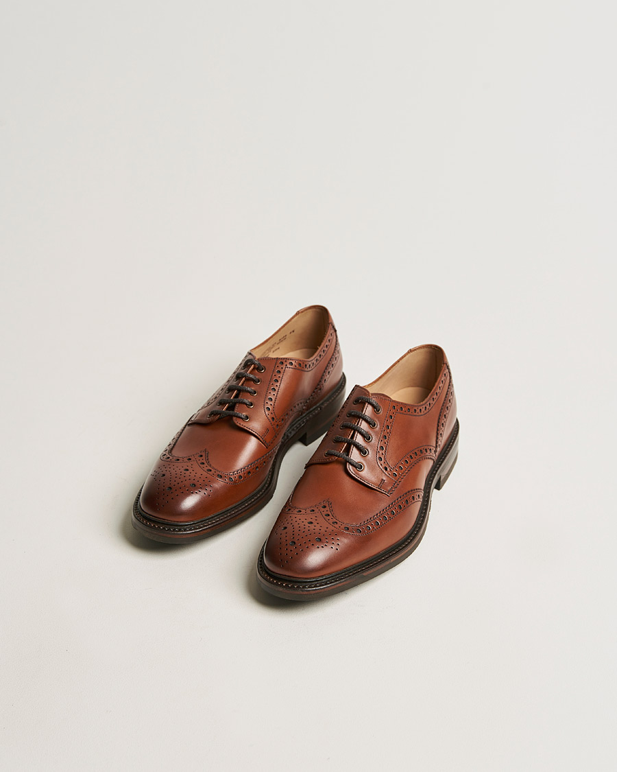 Men | Handmade Shoes | Loake 1880 | Chester Dainite Brogue Mahogany Burnished Calf