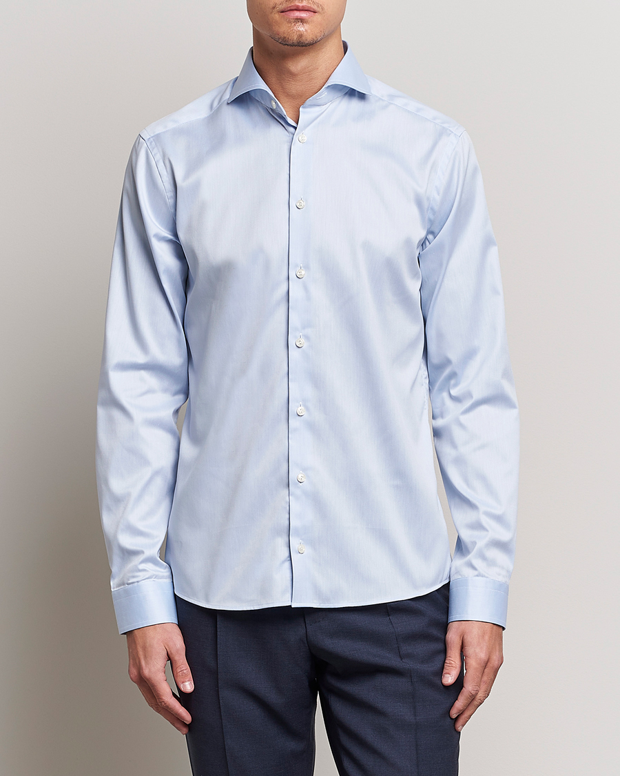 Men | Business Shirts | Eton | Super Slim Fit Shirt Blue