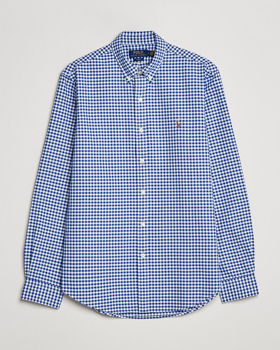 Men | Polo Ralph Lauren Slim Fit Shirt Oxford Blue/White Gingham | Polo Ralph Lauren | Slim Fit Shirt Oxford Blue/White Gingham