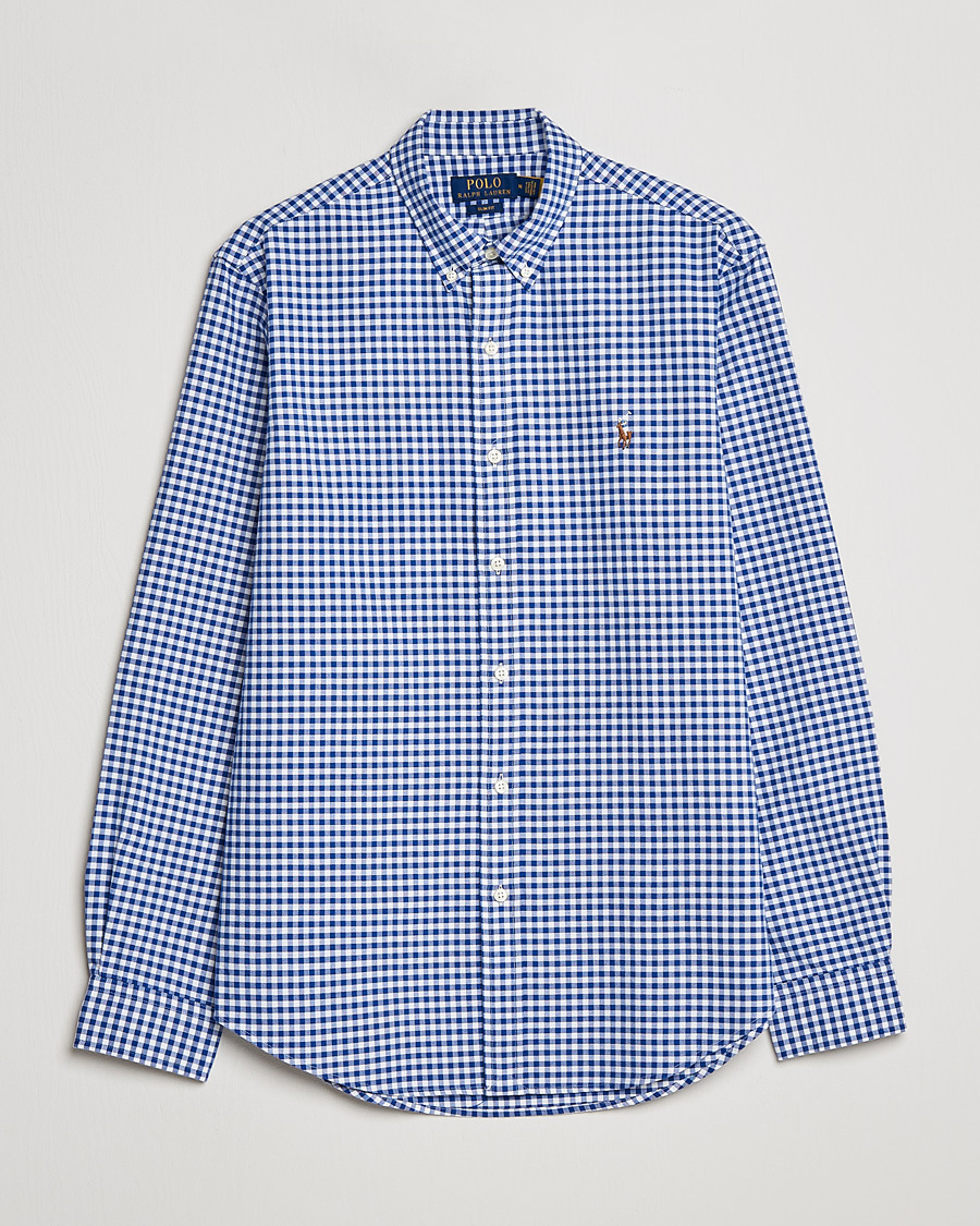 Men | Shirts | Polo Ralph Lauren | Slim Fit Shirt Oxford Blue/White Gingham
