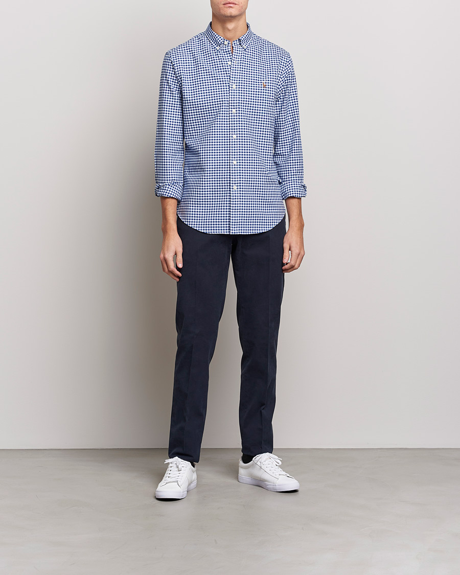 Men | Shirts | Polo Ralph Lauren | Slim Fit Shirt Oxford Blue/White Gingham