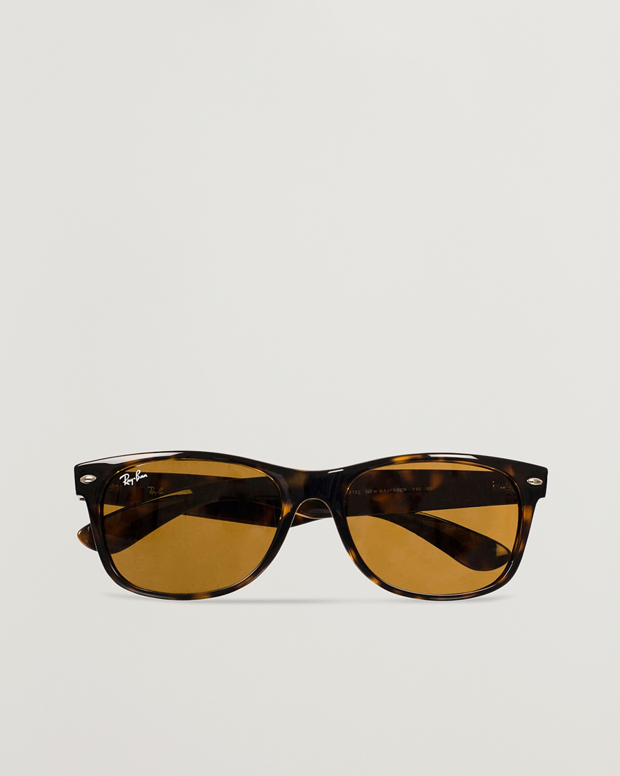 Men | Sunglasses | Ray-Ban | New Wayfarer Sunglasses Light Havana/Crystal Brown
