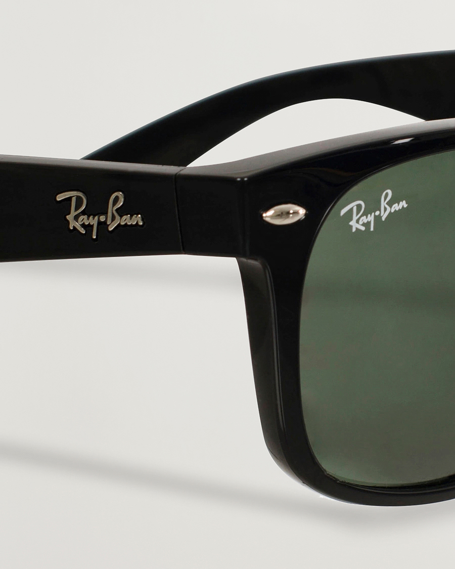Men | Sunglasses | Ray-Ban | New Wayfarer Sunglasses Black/Crystal Green