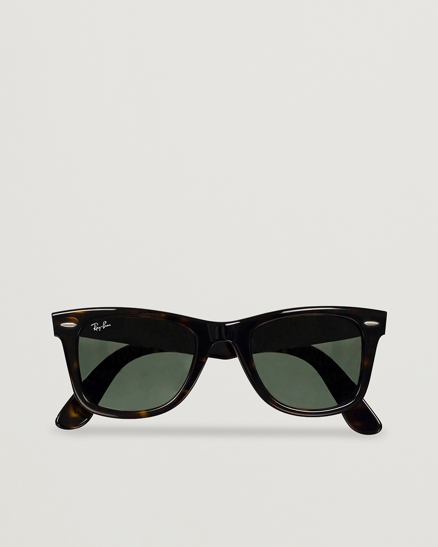 Men | Sunglasses | Ray-Ban | Original Wayfarer Sunglasses Tortoise/Crystal Green