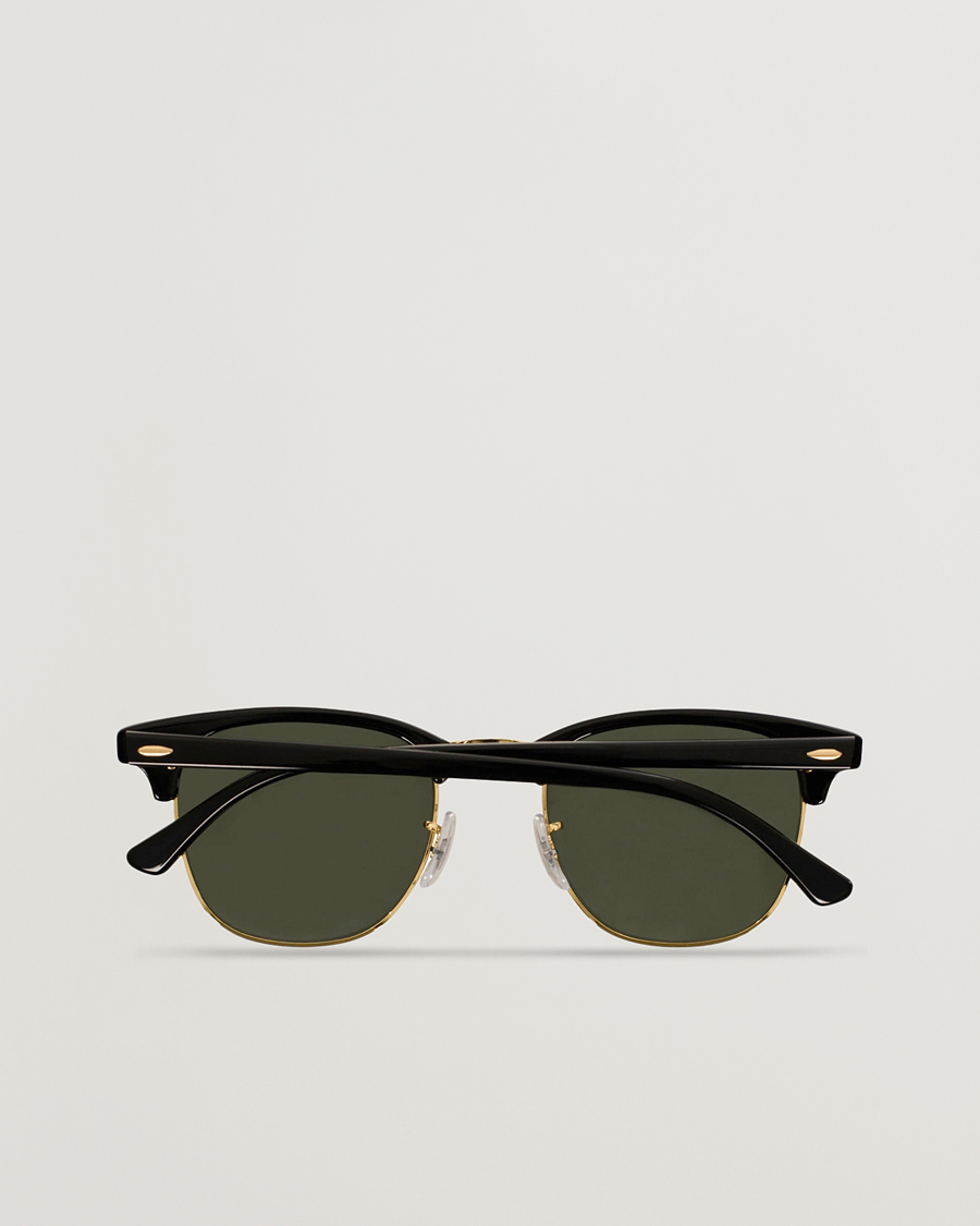 Men | Sunglasses | Ray-Ban | Clubmaster Sunglasses Ebony/Crystal Green