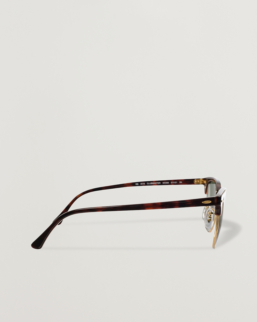 Men | Sunglasses | Ray-Ban | Clubmaster Sunglasses Mock Tortoise/Crystal Green