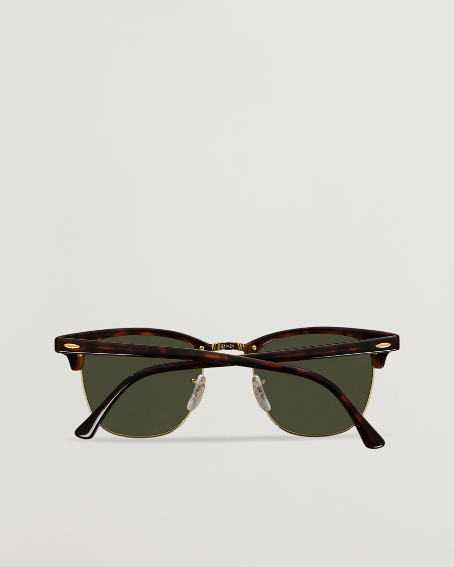 Men | Sunglasses | Ray-Ban | Clubmaster Sunglasses Mock Tortoise/Crystal Green