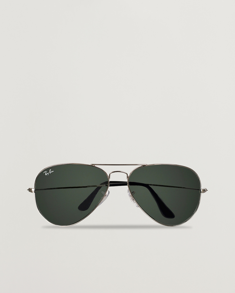 Men | Sunglasses | Ray-Ban | 0RB3025 Aviator Large Metal Sunglasses Silver/Grey Mirror