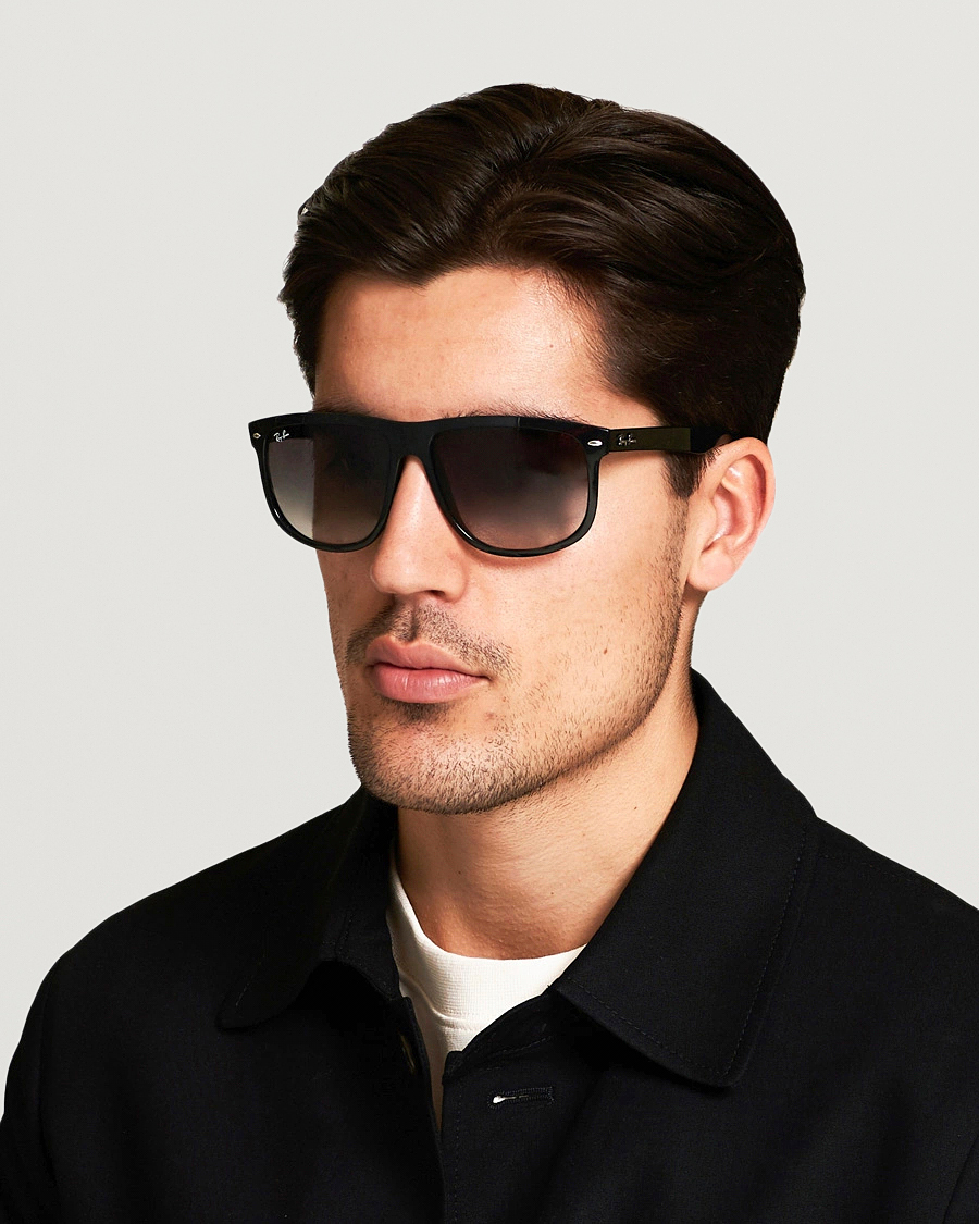 Men | Square Frame Sunglasses | Ray-Ban | RB4147 Sunglasses Black/Chrystal Grey Gradient