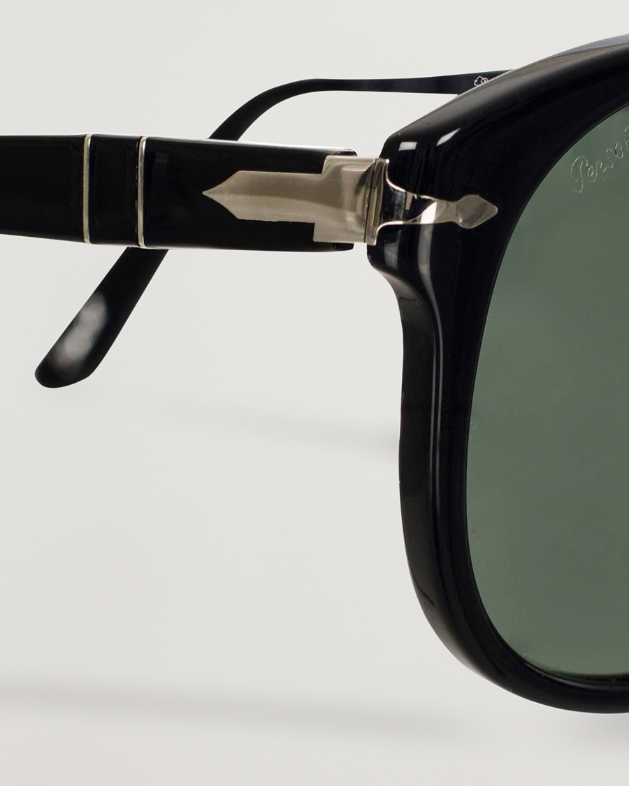 Men | Sunglasses | Persol | 0PO0714 Folding Sunglasses Black/Crystal Green