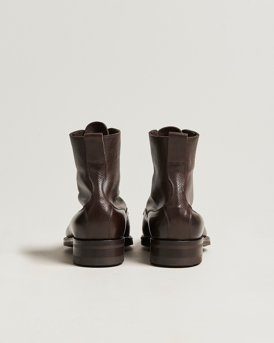 Men | Boots | Edward Green | Galway Grained Boot Dark Brown Utah Calf