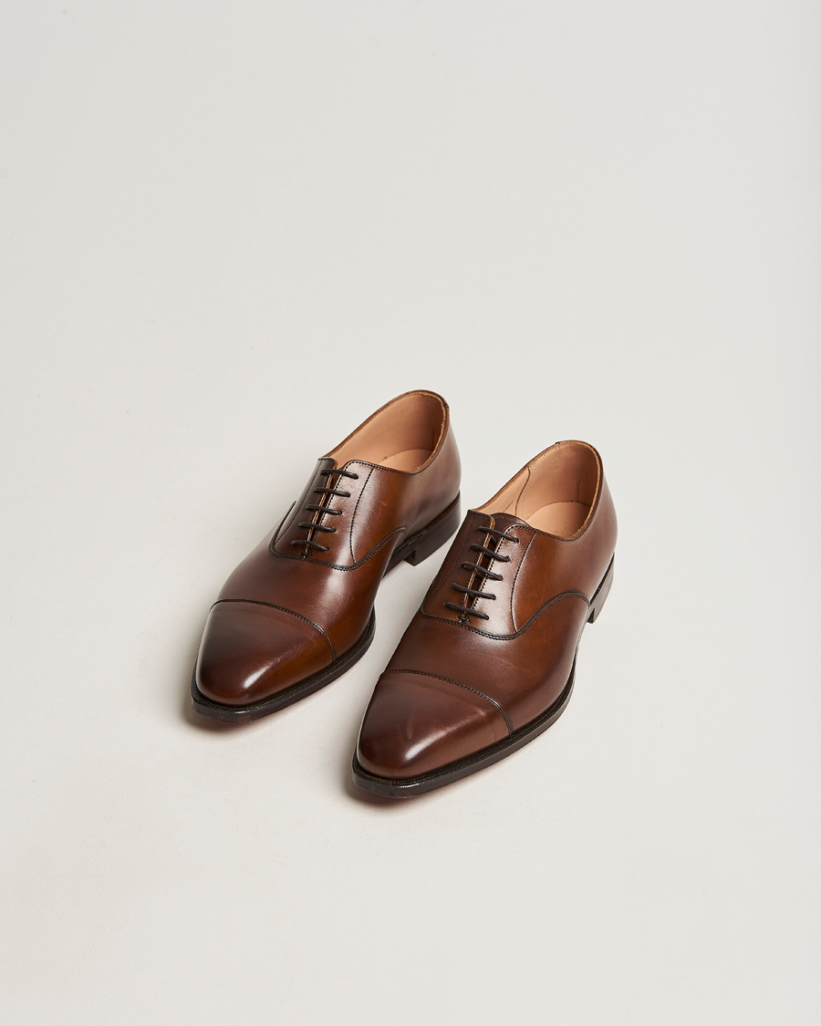 Men | Oxford Shoes | Crockett & Jones | Hallam Oxford Dark Brown Calf