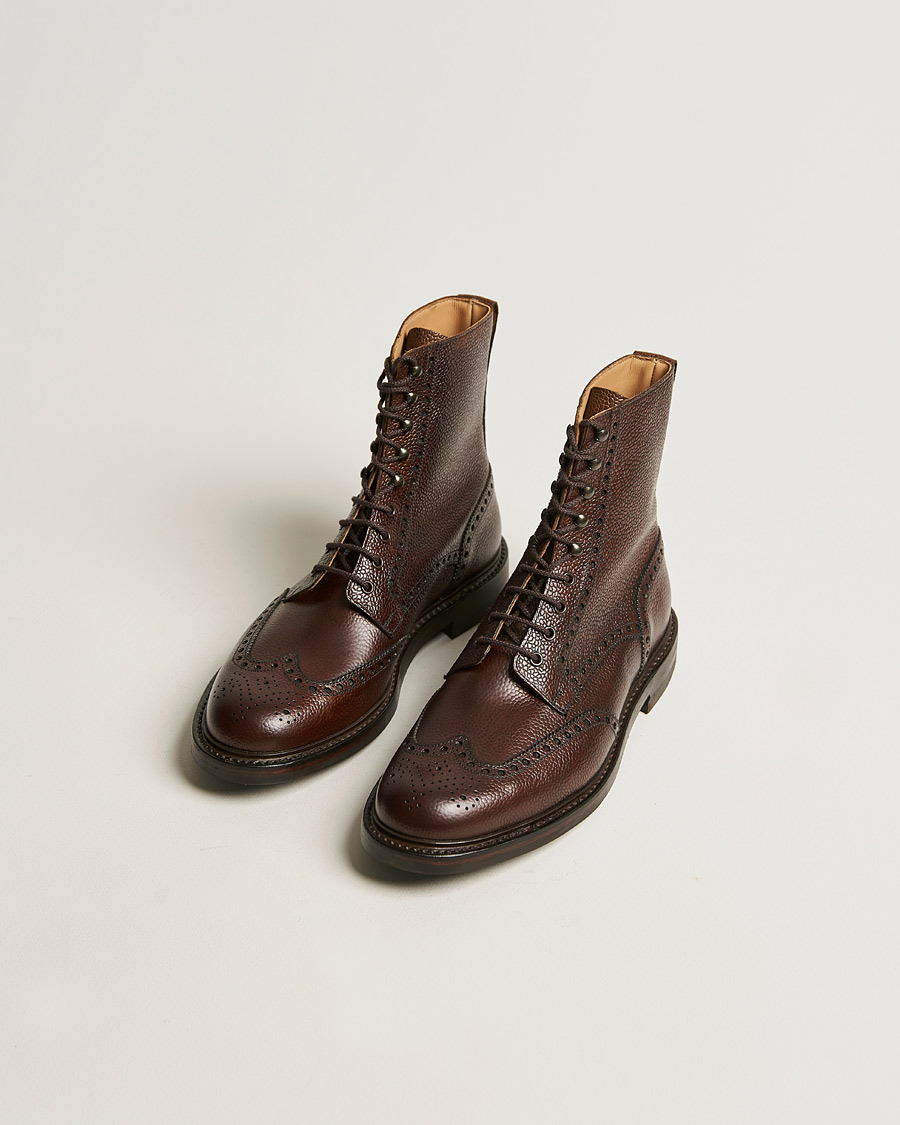 Men | Handmade Shoes | Crockett & Jones | Islay Boot Dark Brown Grained Calf