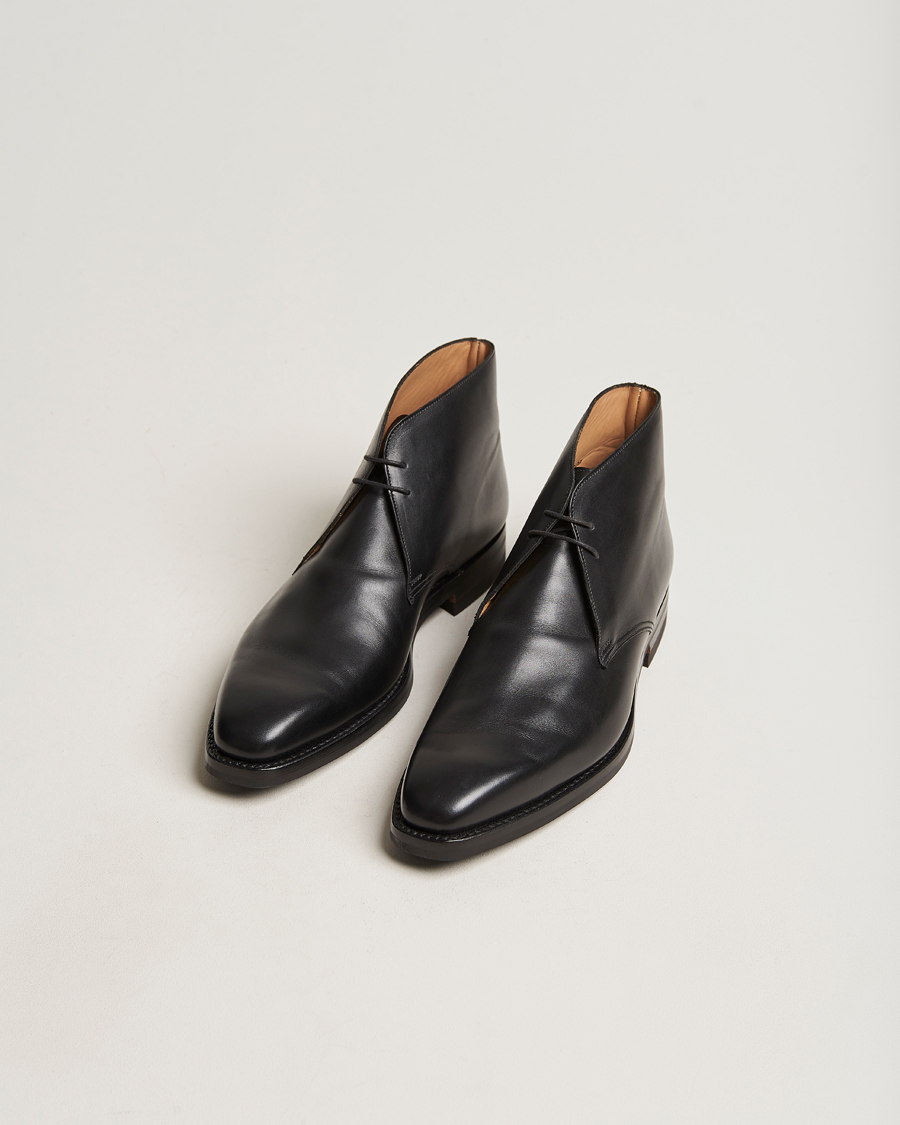 Men | Boots | Crockett & Jones | Tetbury Chukka Black Calf