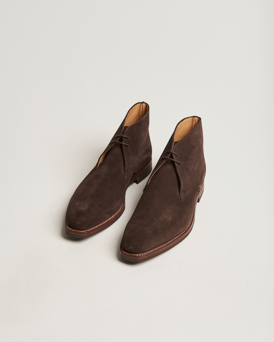Men | Shoes | Crockett & Jones | Tetbury Chukka Dark Brown Suede