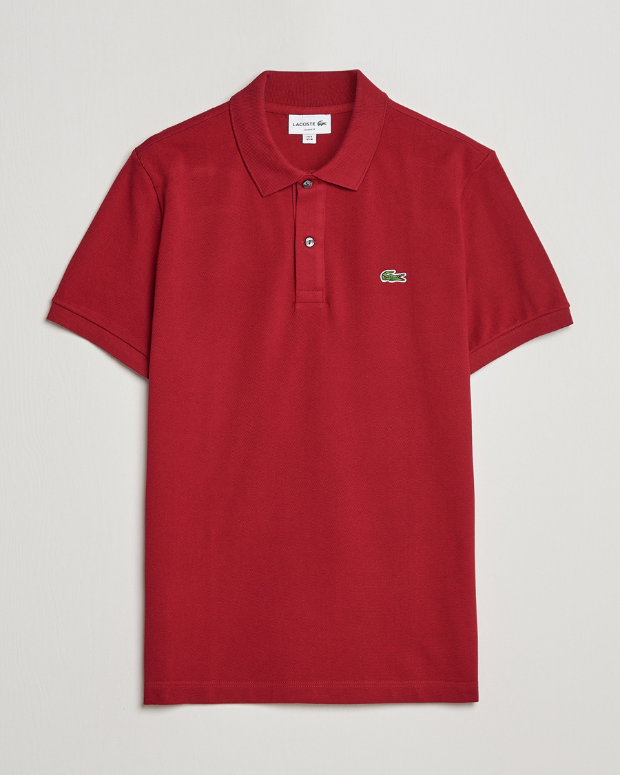 Men | Polo Shirts | Lacoste | Slim Fit Polo Piké Bordeaux