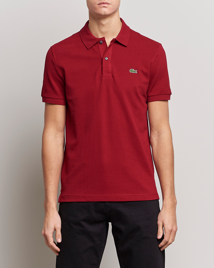 Men | Polo Shirts | Lacoste | Slim Fit Polo Piké Bordeaux