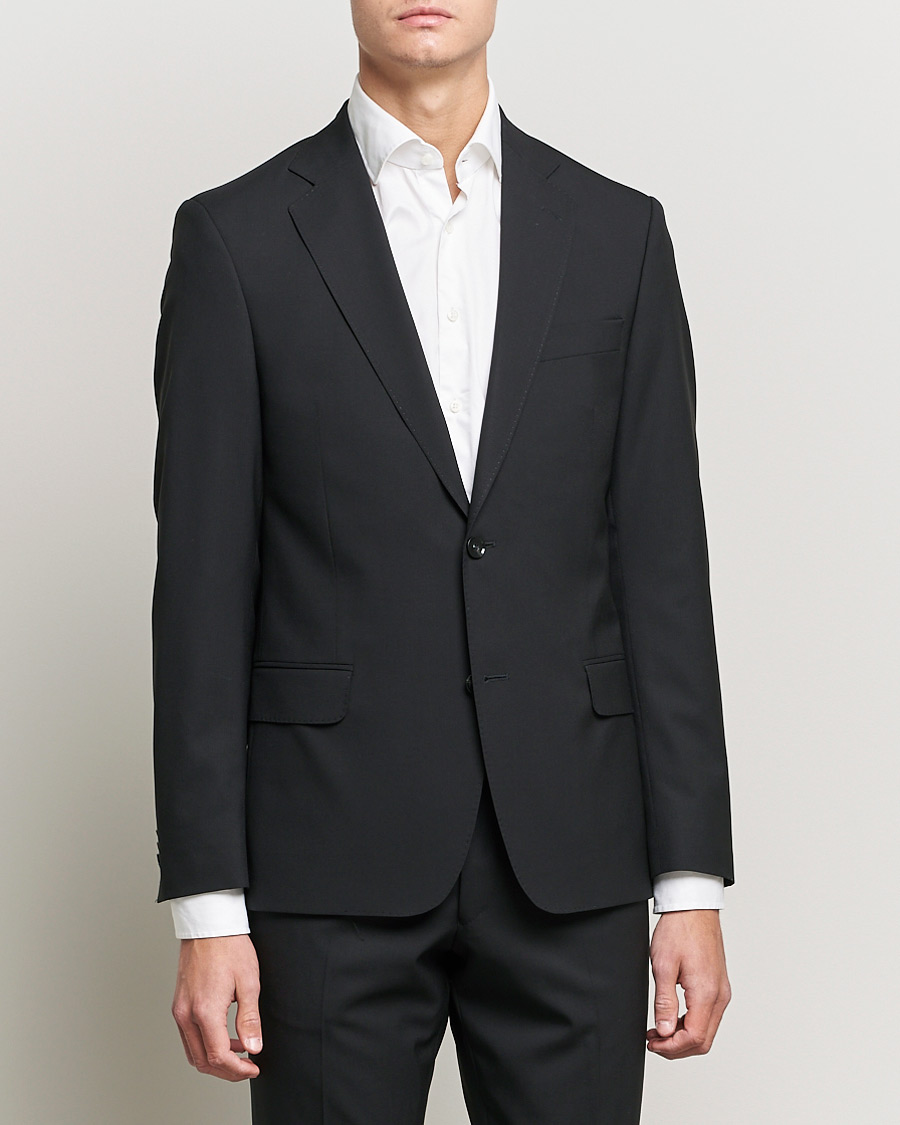 Men | Suit Jackets | Oscar Jacobson | Edmund Blazer Super 120´s Wool Black