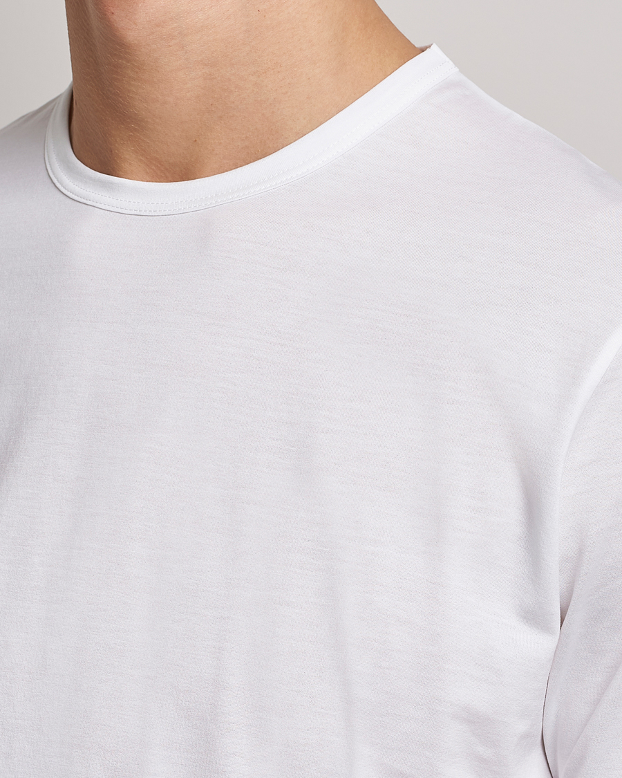 Men | T-Shirts | Sunspel | Crew Neck Q82 Cotton T-Shirt White