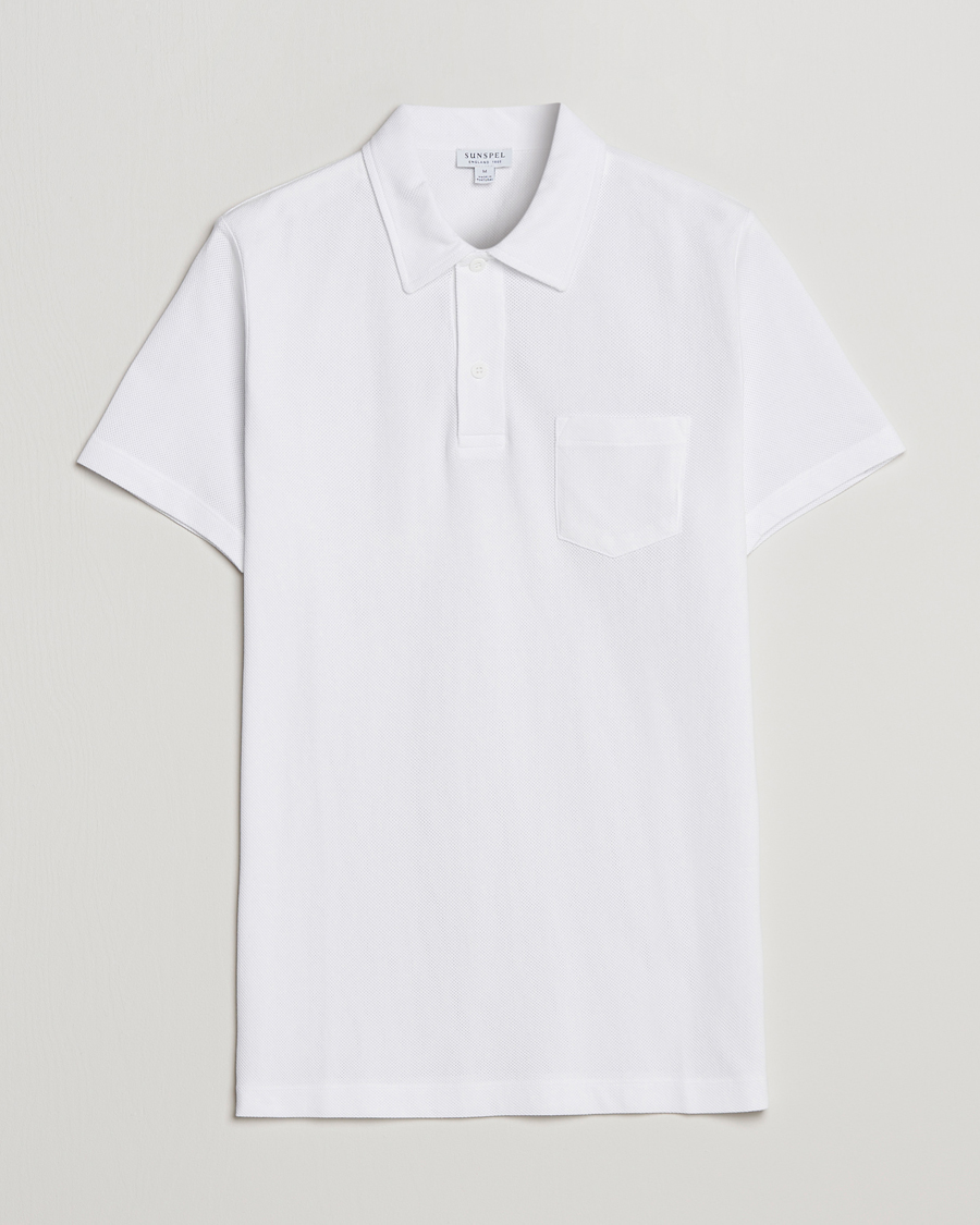 Men | Polo Shirts | Sunspel | Riviera Polo Shirt White