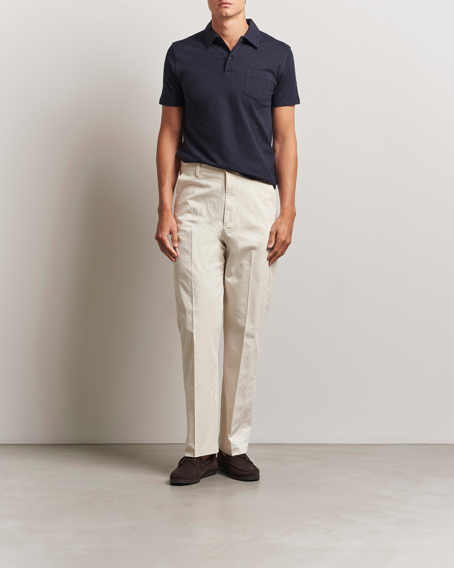Men | Polo Shirts | Sunspel | Riviera Polo Shirt Navy