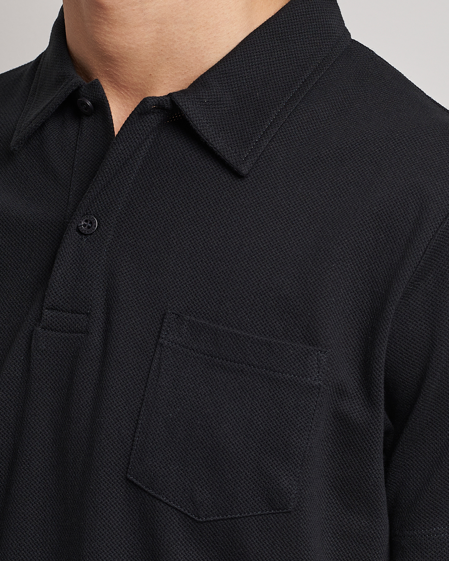 Men | Polo Shirts | Sunspel | Riviera Polo Shirt Black