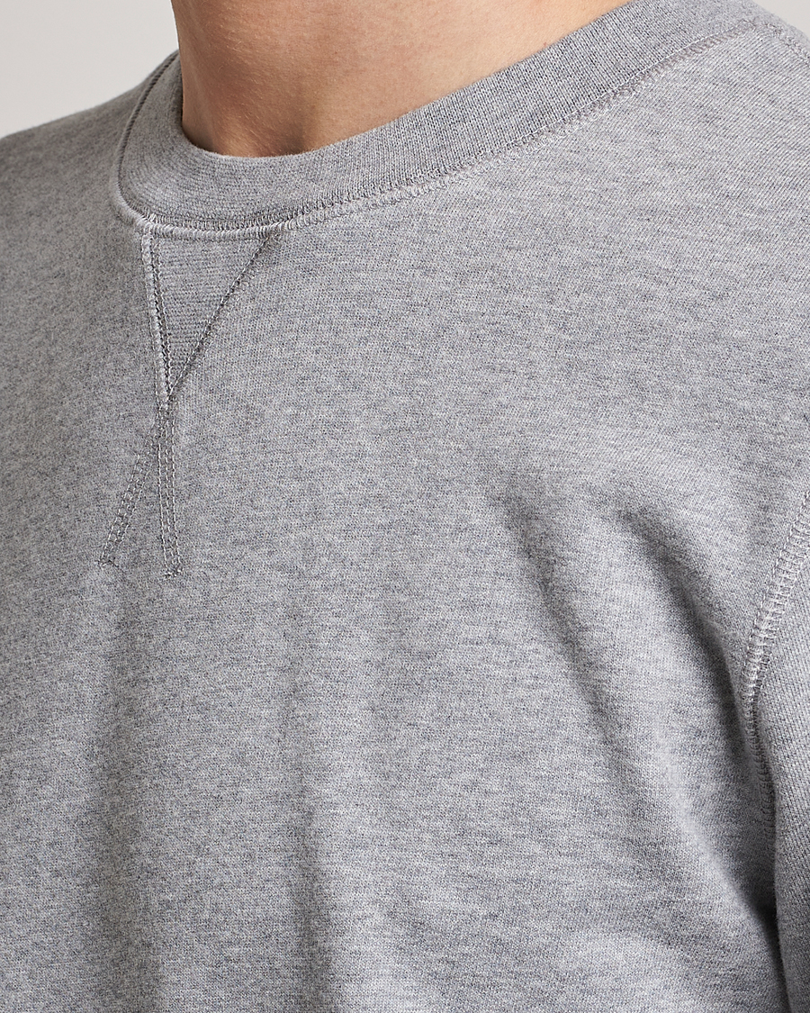 Men | Sweaters & Knitwear | Sunspel | Loopback Sweatshirt Grey Melange