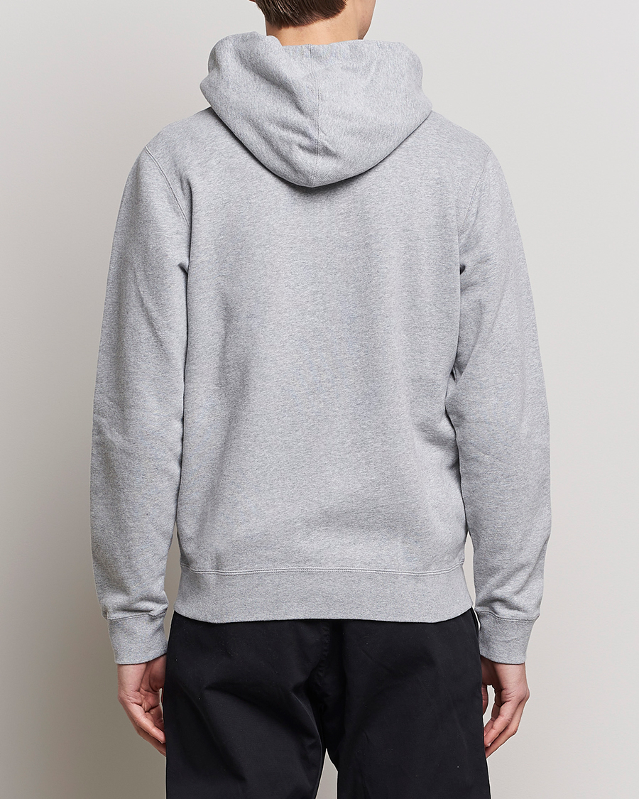 Men | Sweaters & Knitwear | Sunspel | Loopback Full Zip Hoodie Grey Melange